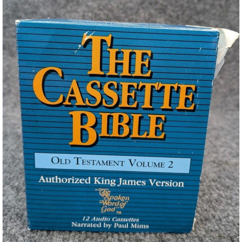 Cassette Bible Old Testament Vol 2 KJV Paul Mims 12 Tape Set 13-24 Vintage